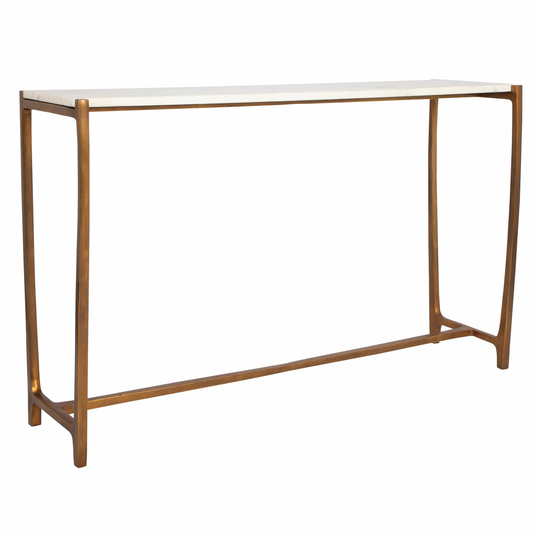Affinity White Marble Console Table Uttermost