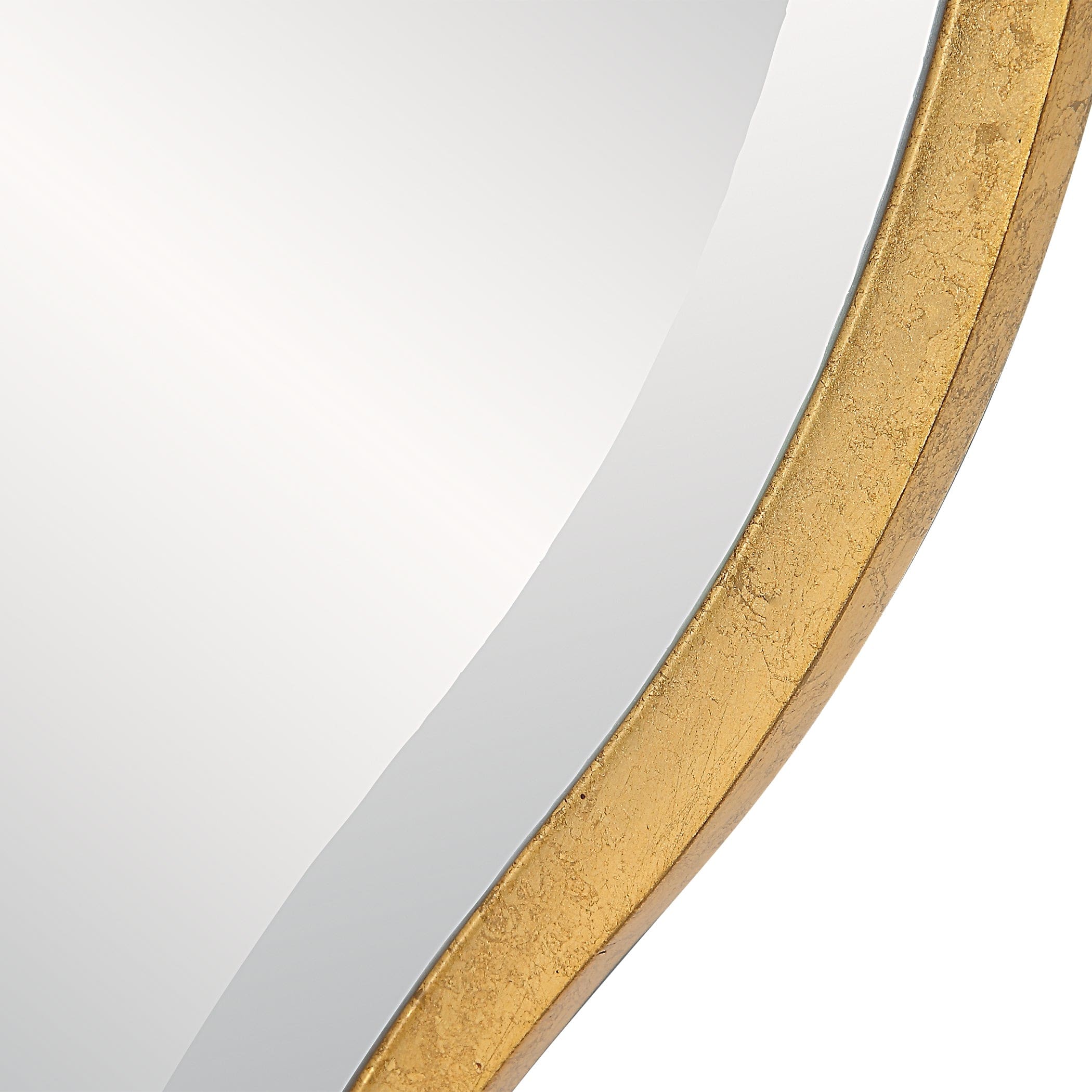 Aneta Large Gold Round Mirror Uttermost