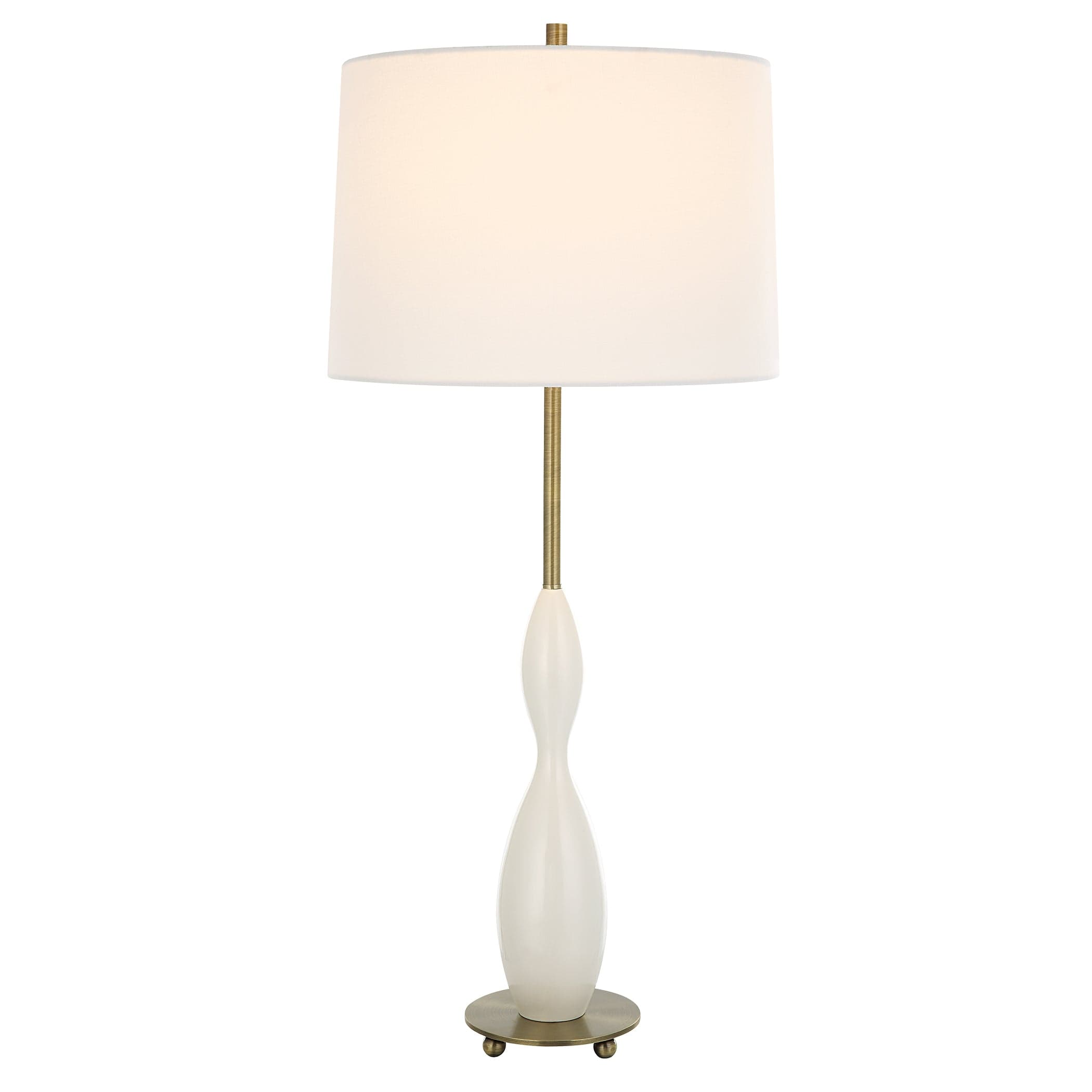 Annora Glossy White Table Lamp Uttermost