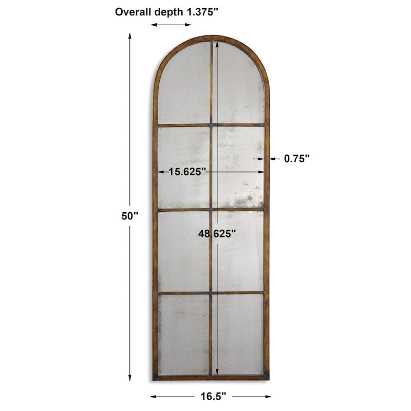 Amie Bronze Arch Mirror - Uttermost - Arched Mirrors by Modest Hut