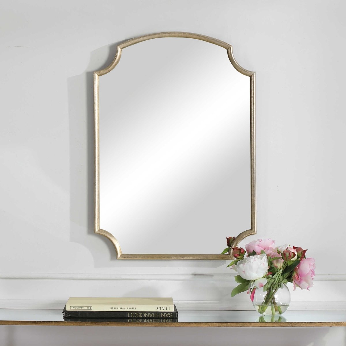 Antiqued Golden Arched Mirror - Uttermost - Arched Mirrors by Modest Hut