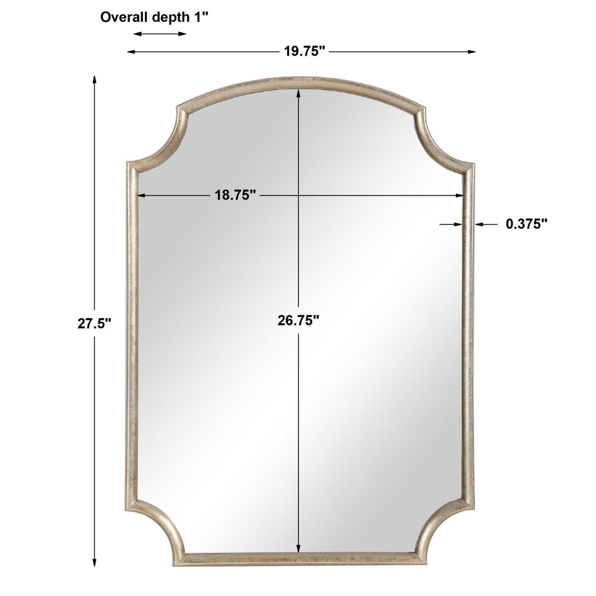 Antiqued Golden Arched Mirror - Uttermost - Arched Mirrors by Modest Hut