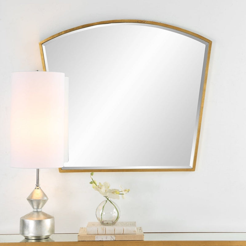 Boundary Gold Arch Mirror - Uttermost - Arched Mirrors by Modest Hut
