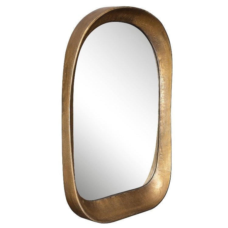 Bradano Brass Arch Mirror - Uttermost - Arched Mirrors by Modest Hut