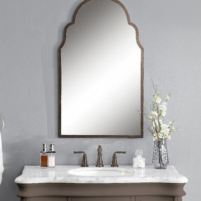 Brayden Bronze Arch Mirror - Uttermost - Arched Mirrors by Modest Hut