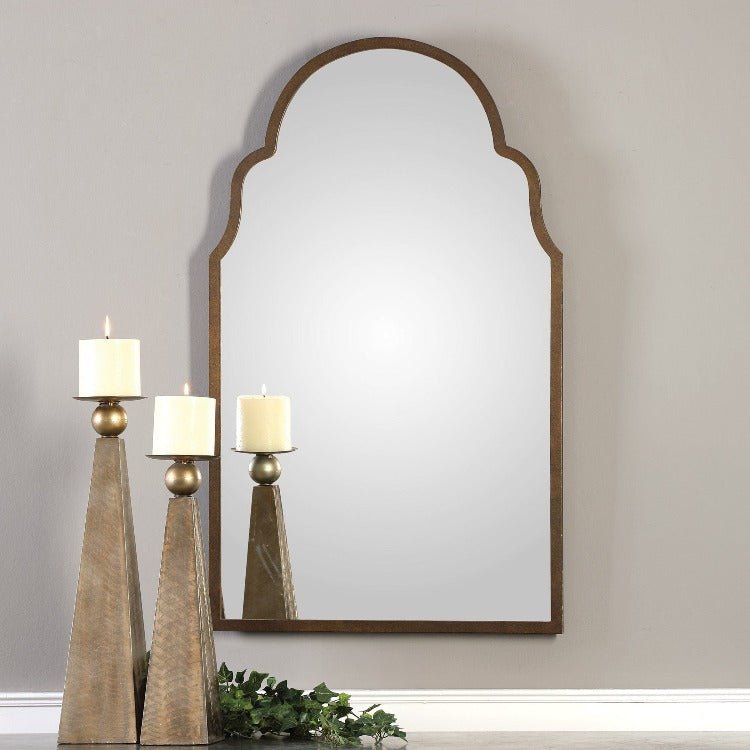 Brayden Bronze Arch Mirror - Uttermost - Arched Mirrors by Modest Hut
