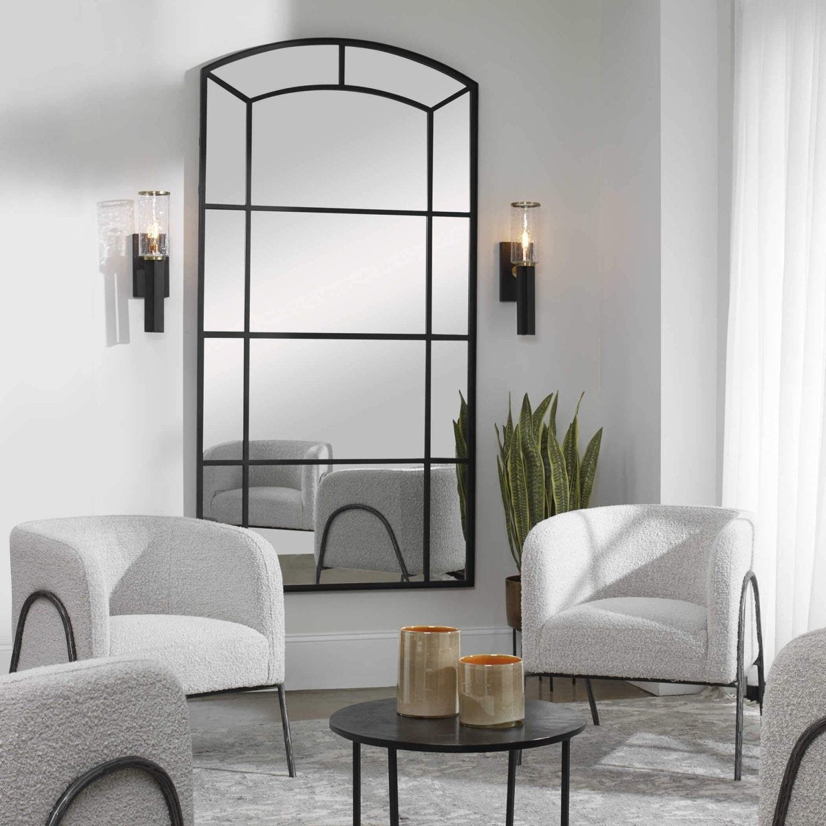 Camber Oversized Arch Mirror - Uttermost - Arched Mirrors by Modest Hut