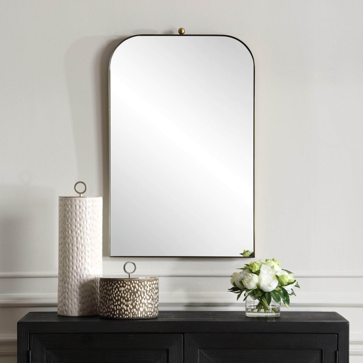 Cassidy Brass Arch Mirror - Uttermost - Arched Mirrors by Modest Hut