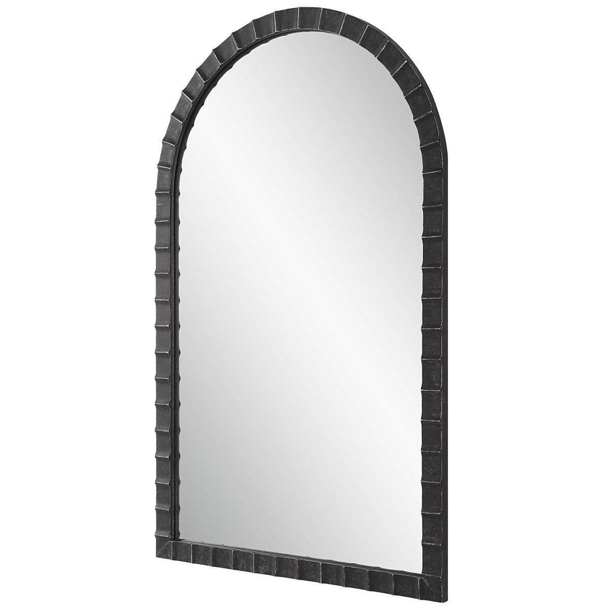 Dandridge Black Arch Mirror - Uttermost - Arched Mirrors by Modest Hut