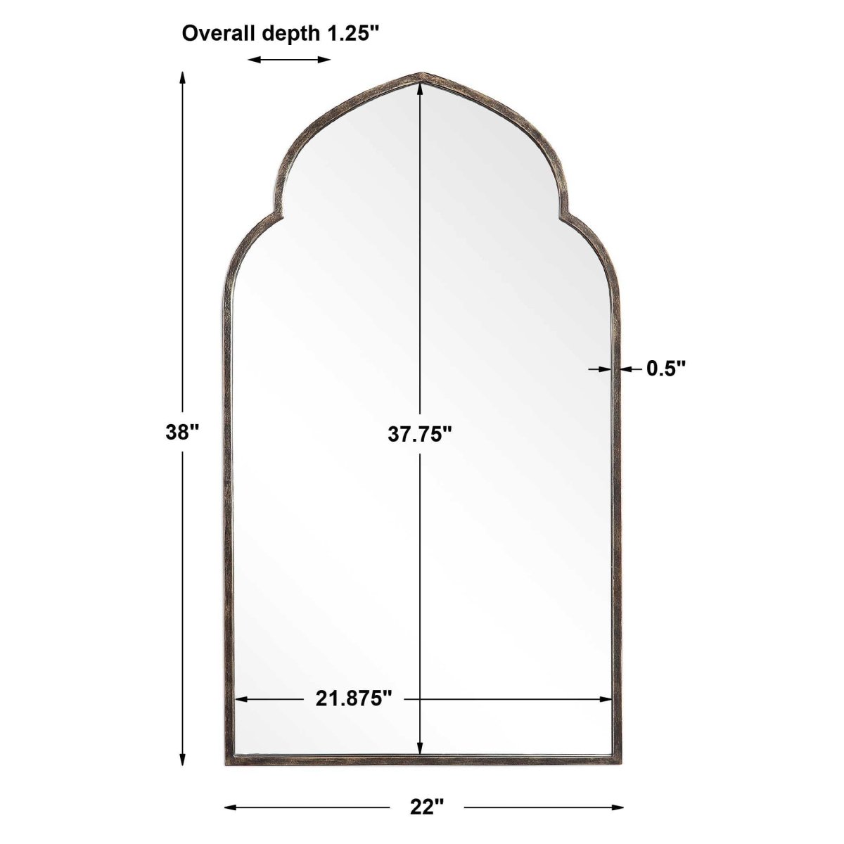 Decoris Arched Mirror - Uttermost - Arched Mirrors by Modest Hut