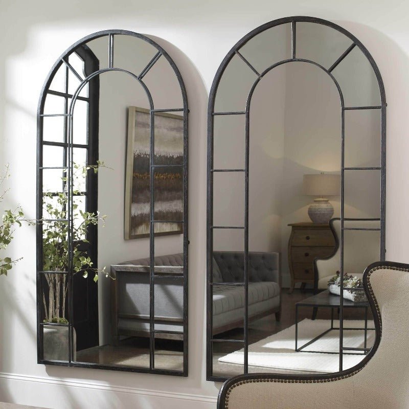 Dilling Black Arched Mirror - Uttermost - Arched Mirrors by Modest Hut