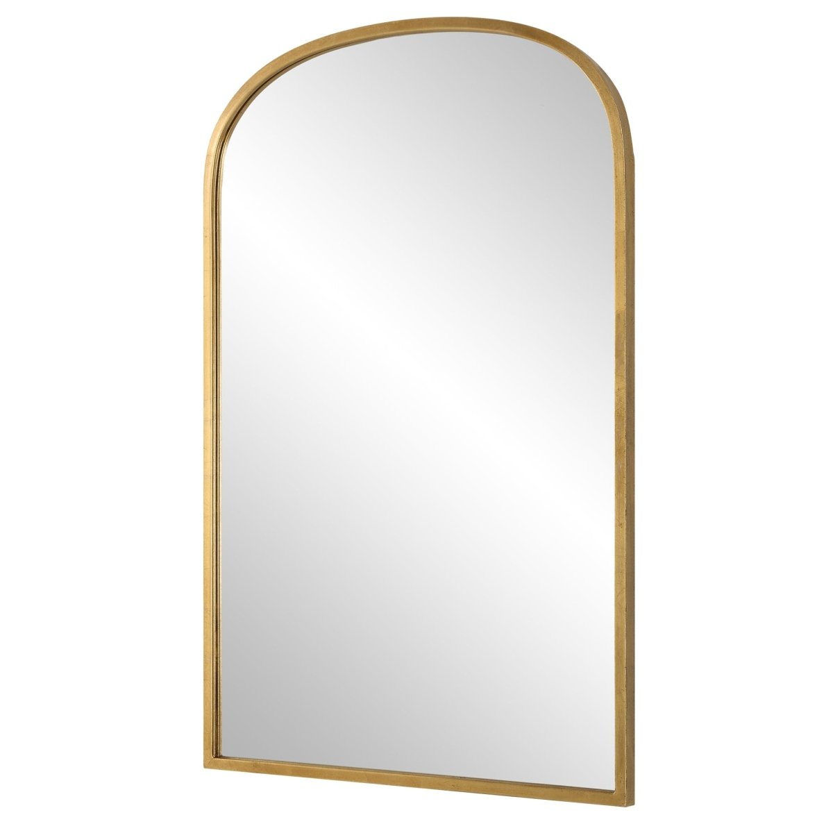 Gold Leaf Iron Framed Arched Mirror - Uttermost - Arched Mirrors by Modest Hut