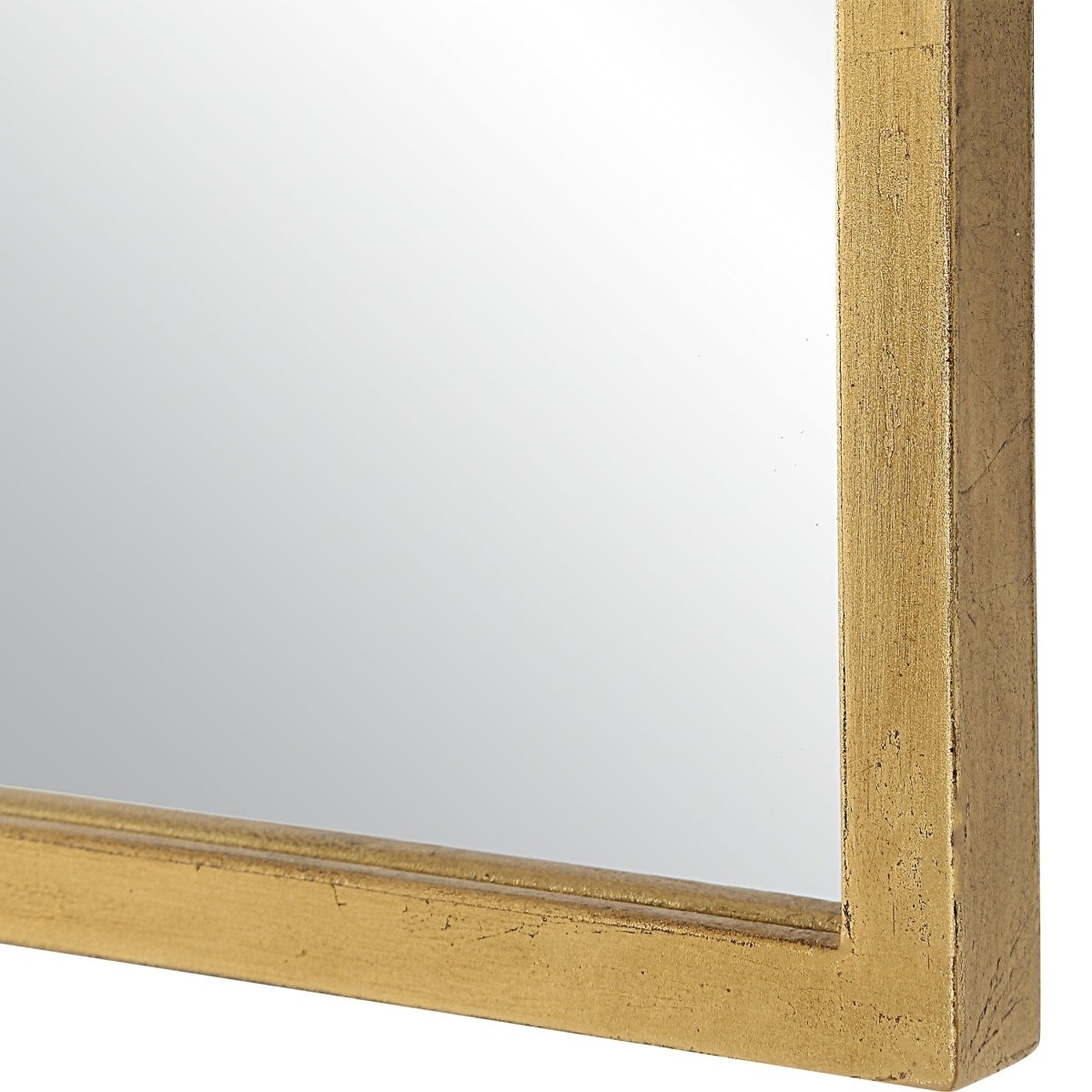 Gold Leaf Iron Framed Arched Mirror - Uttermost - Arched Mirrors by Modest Hut