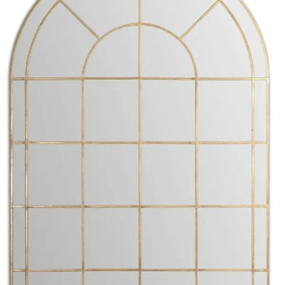 Grand Gold Iron Arched Mirror - Uttermost - Arched Mirrors by Modest Hut