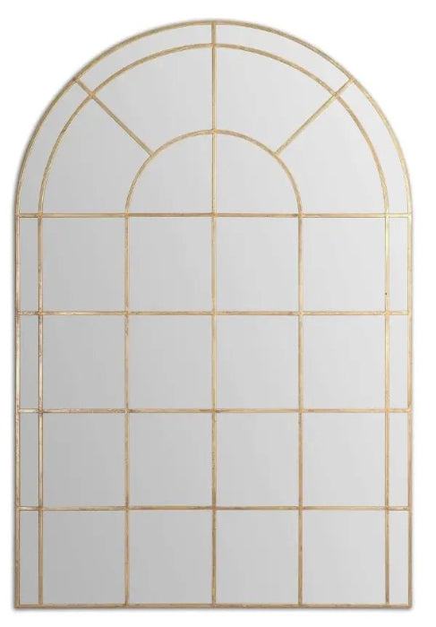 Grand Gold Iron Arched Mirror - Uttermost - Arched Mirrors by Modest Hut