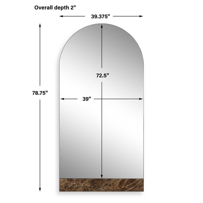 Hanover Marble Arch Mirror - Uttermost - Arched Mirrors by Modest Hut