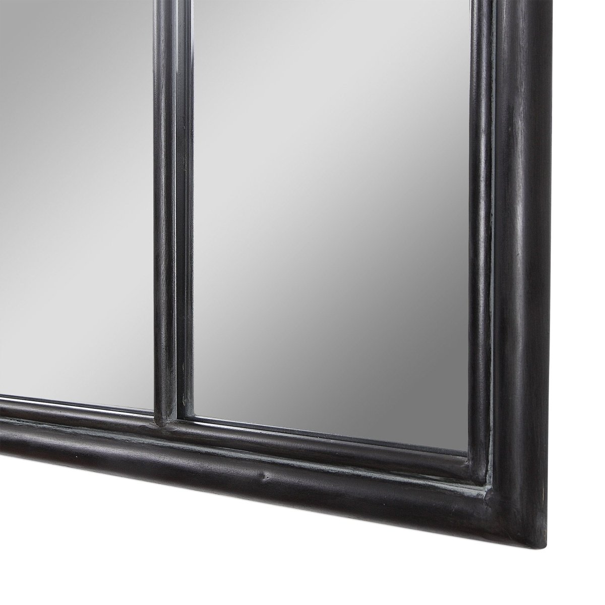 Lyda Aged Black Arch Mirror - Uttermost - Arched Mirrors by Modest Hut