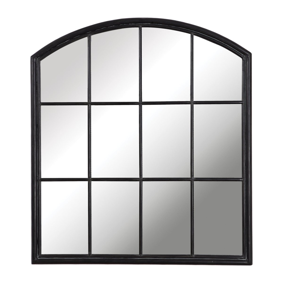 Lyda Aged Black Arch Mirror - Uttermost - Arched Mirrors by Modest Hut