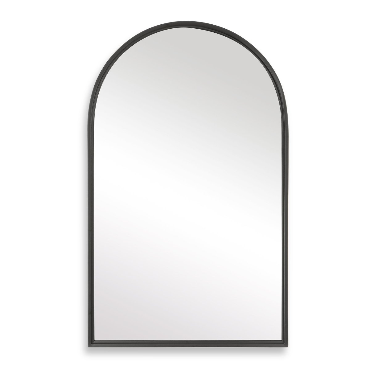 Matte Black Thin Frame Arch Top Mirror - Uttermost - Arched Mirrors by Modest Hut