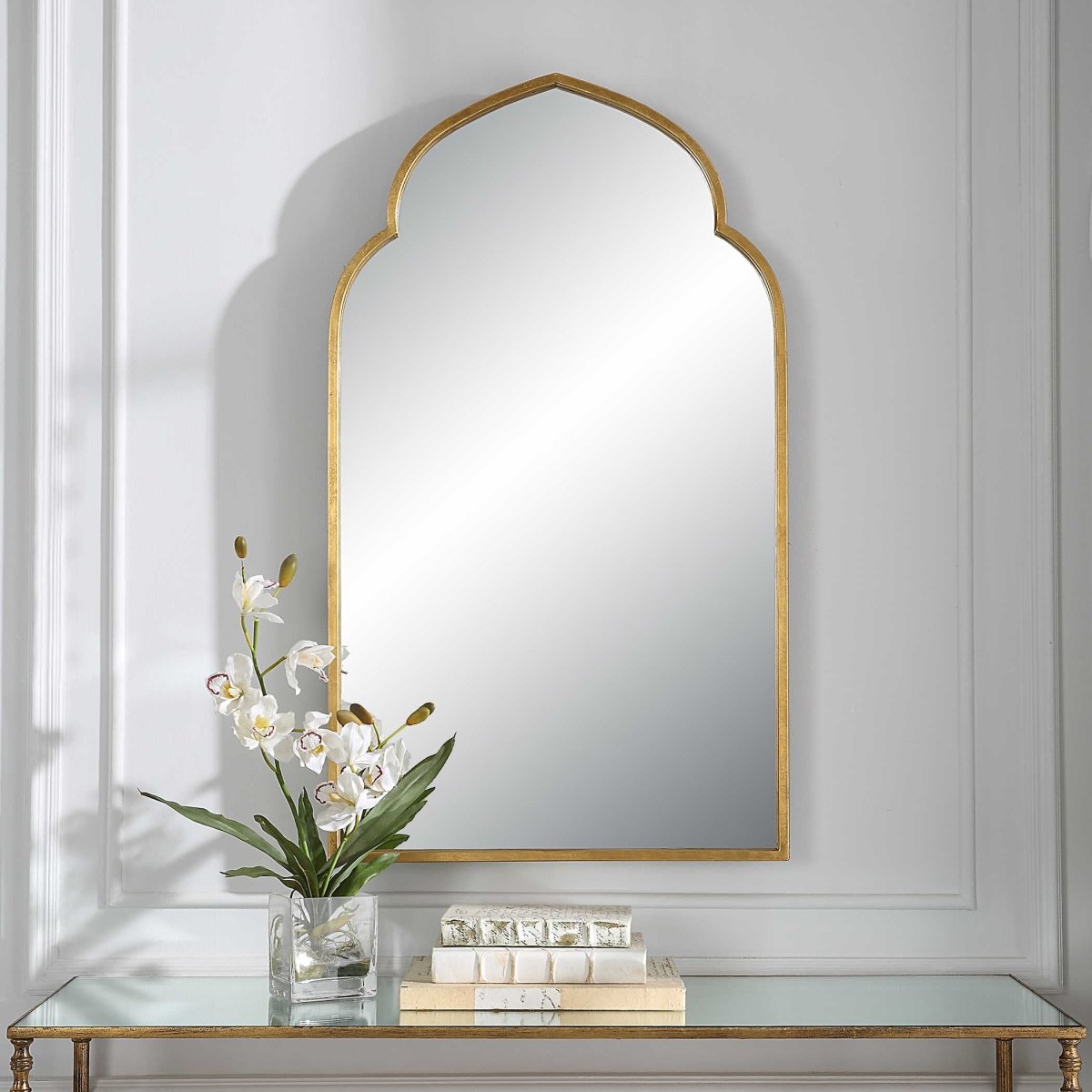 Moroccan Style Gold Mirror - Uttermost - Arched Mirrors by Modest Hut