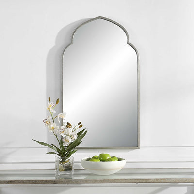 Moroccan Style Silver Mirror - Uttermost - Arched Mirrors by Modest Hut