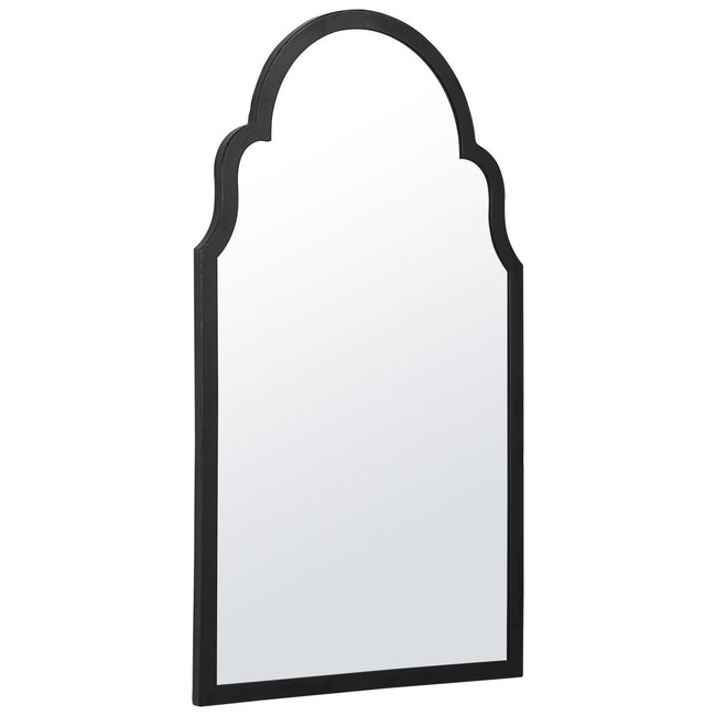Satin Black Iron Arch Top Frame Mirror - Uttermost - Arched Mirrors by Modest Hut