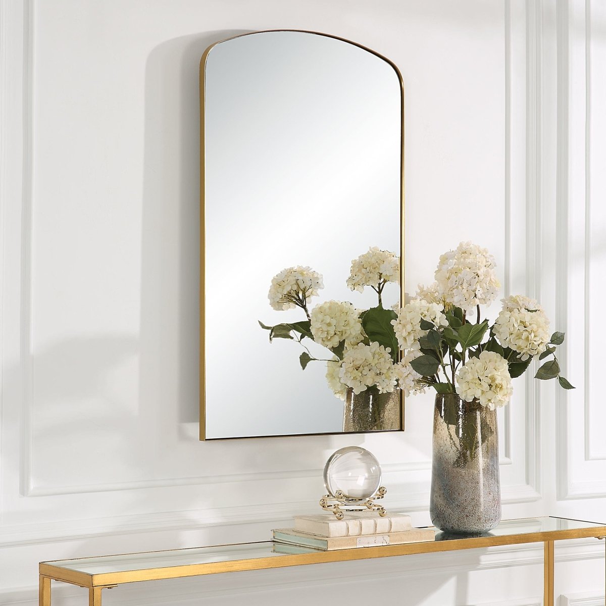 Tordera Brass Arch Mirror - Uttermost - Arched Mirrors by Modest Hut