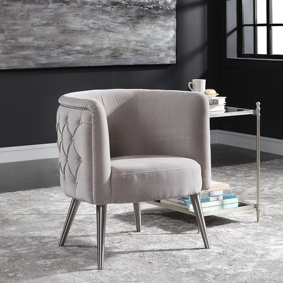 Champagne Haider Bucket Chair - Uttermost - Armchairs by Modest Hut