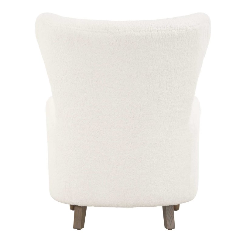 Ingel White Wingback Armchair - Chairs