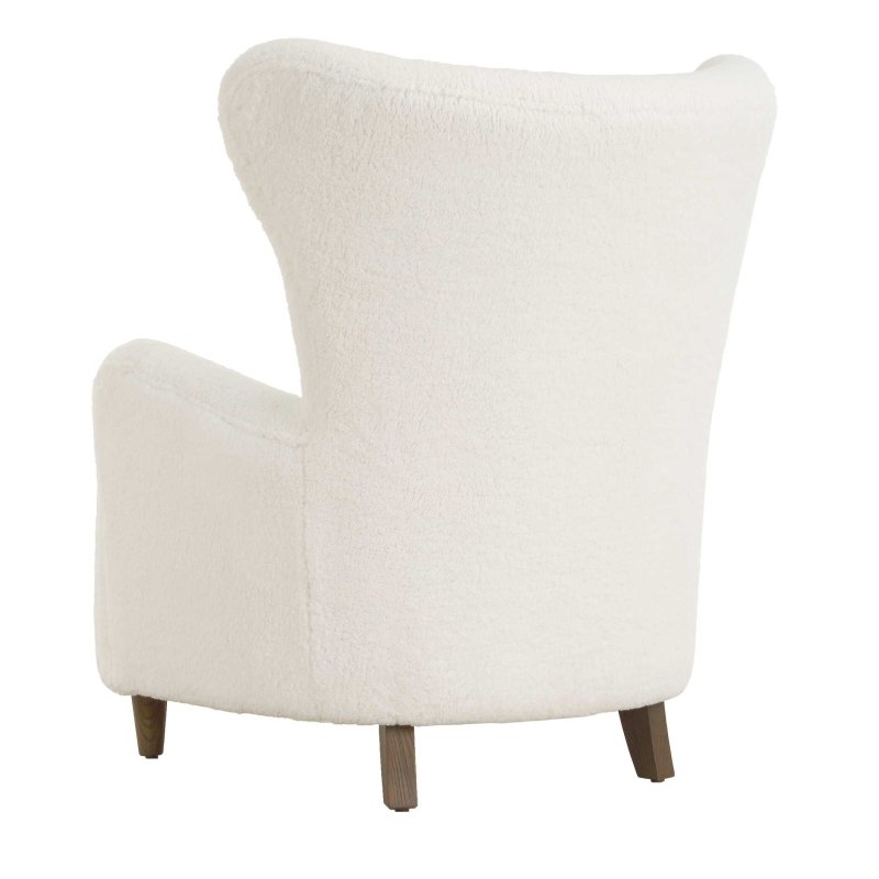 Ingel White Wingback Armchair by Uttermost alternate view 5