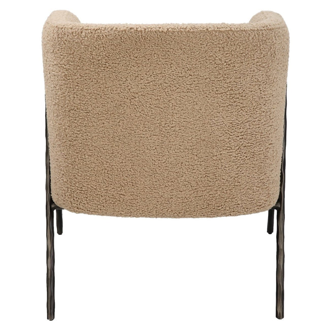 Jacobsen Tan Shearling Barrel Chair - Uttermost - Armchairs by Modest Hut