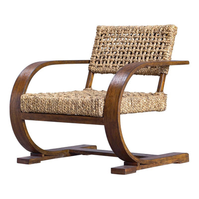 Rehema Natural Woven Bohemian Armchair - Uttermost - Armchairs by Modest Hut