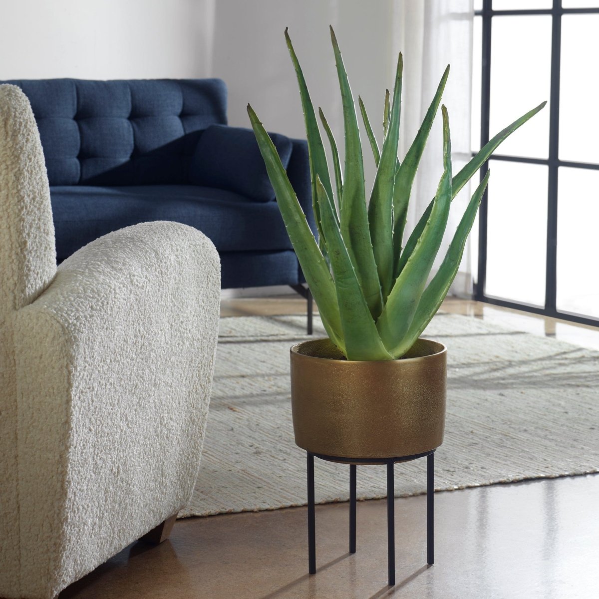 Arabia Aloe Planter - Uttermost - Artificial Flora by Modest Hut