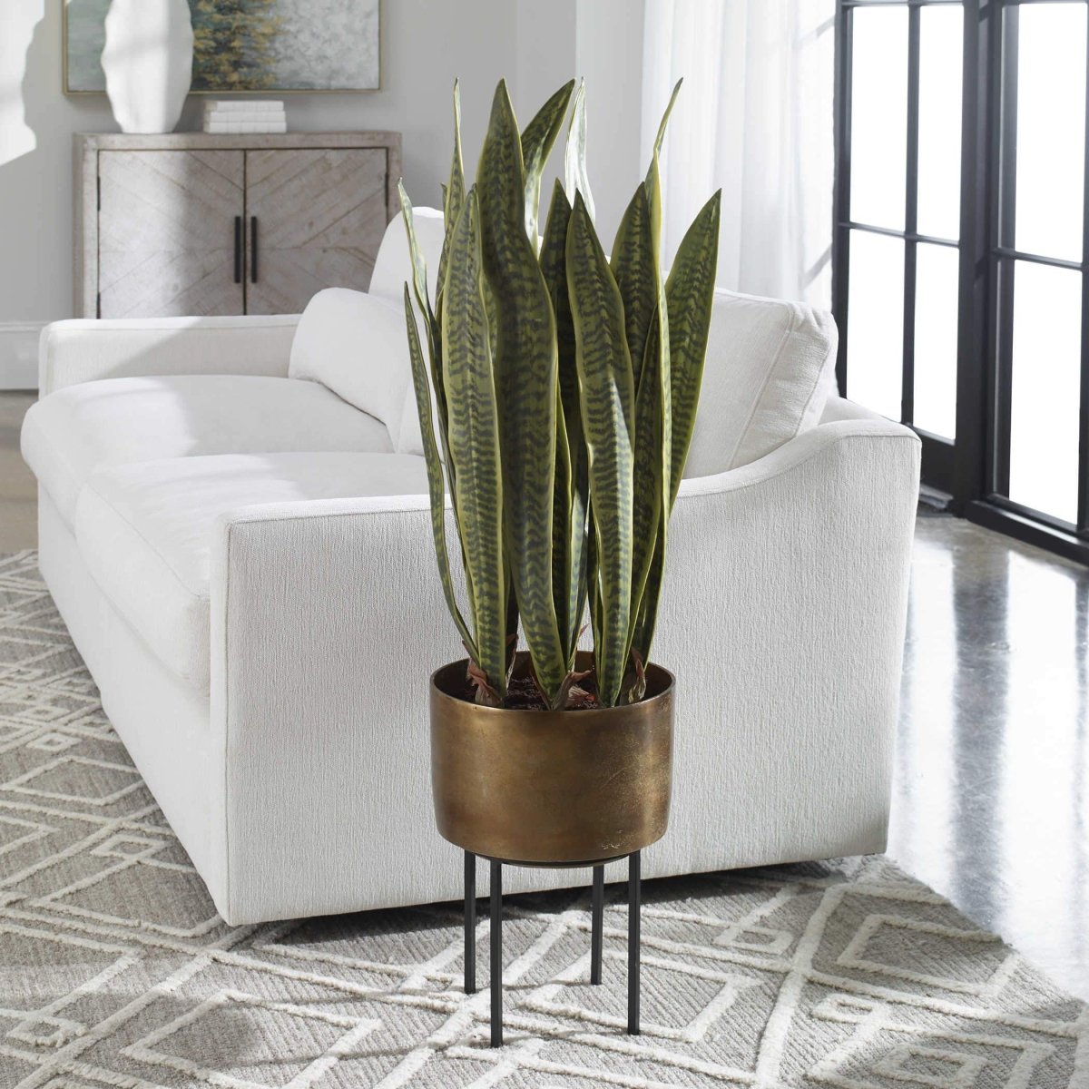 Fasita Brass Planter - Uttermost - Artificial Flora by Modest Hut