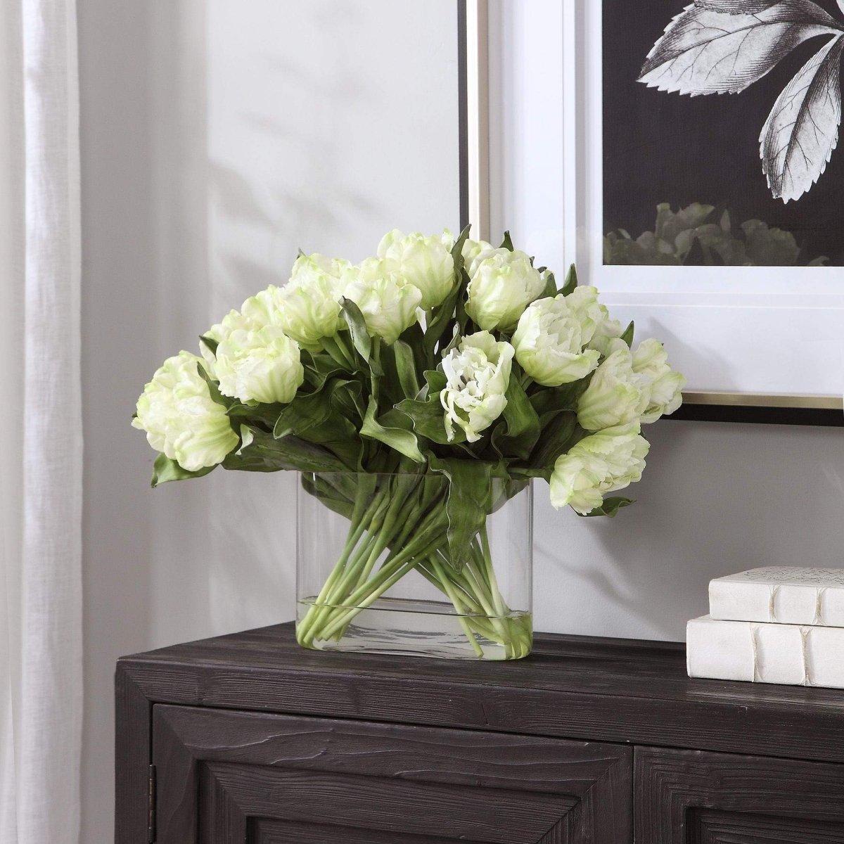 Kimmy White Tulip Centerpiece - Uttermost - Artificial Flora by Modest Hut