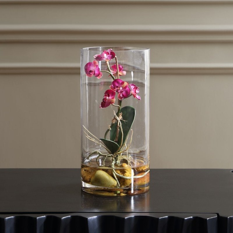 Mariposa Orchid Fuchsia styled in a room setting