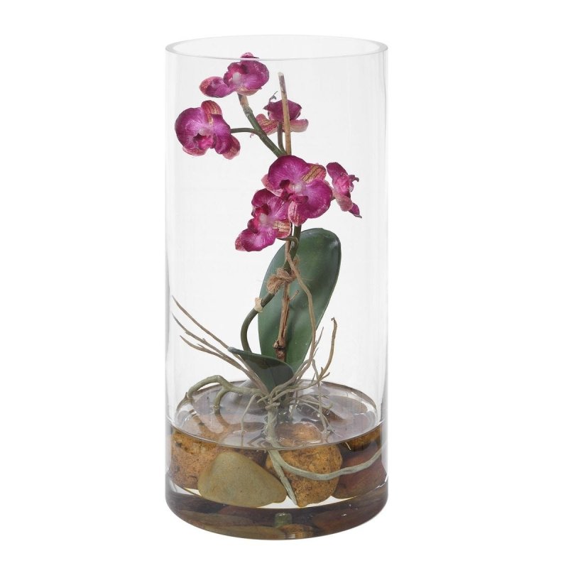 Mariposa Orchid Fuchsia artificial plant by Uttermost