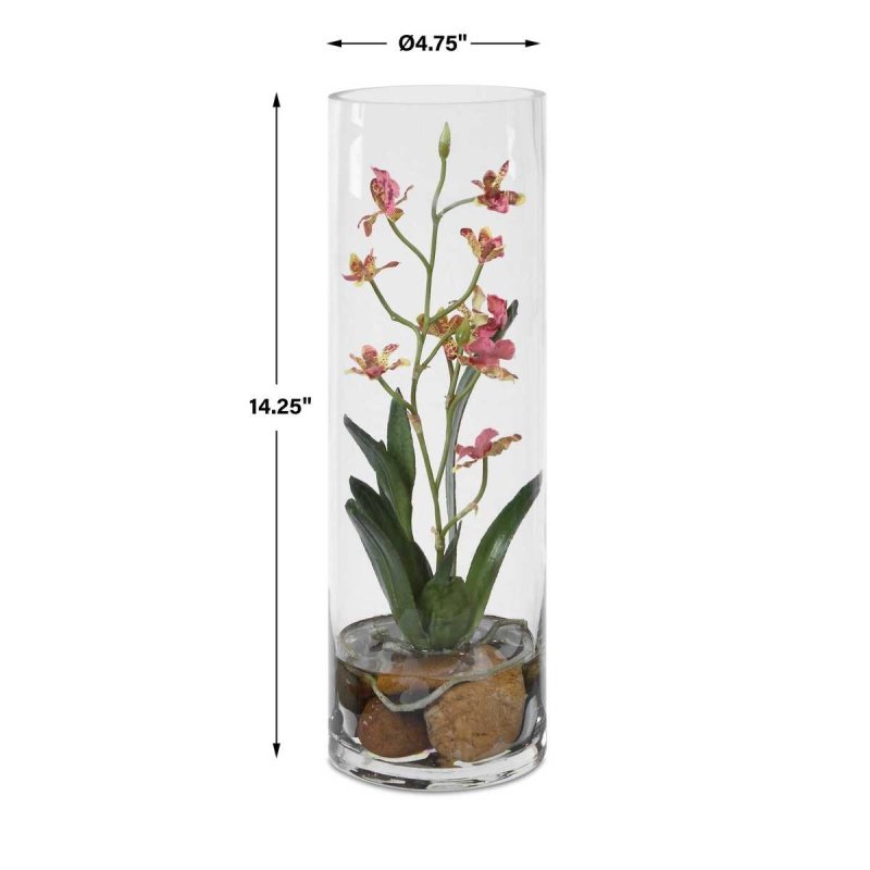 Dimension guide for the Mariposa Orchid Pink artificial plant