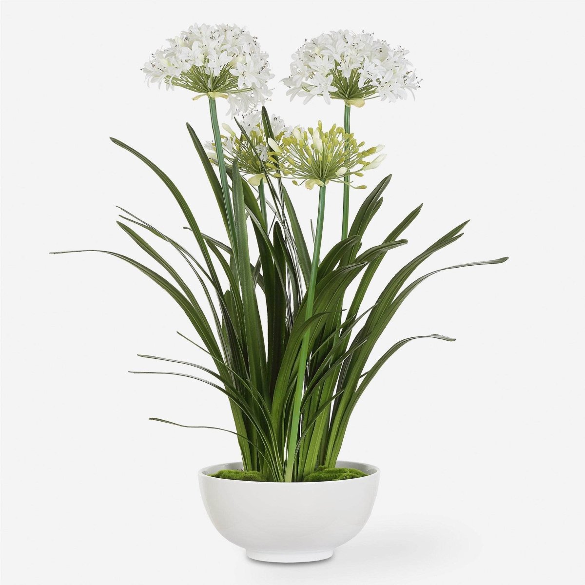 Purity Agapanthus Centerpiece - Uttermost - Artificial Flora by Modest Hut