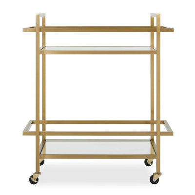 Erena Brass Bar Cart - Uttermost - Bar Carts by Modest Hut