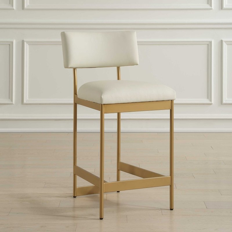 Apsley Gold Counter Stool - Bar Stools