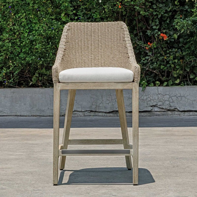 Paloma Outdoor Wicker Counter Stool - Bar Stools
