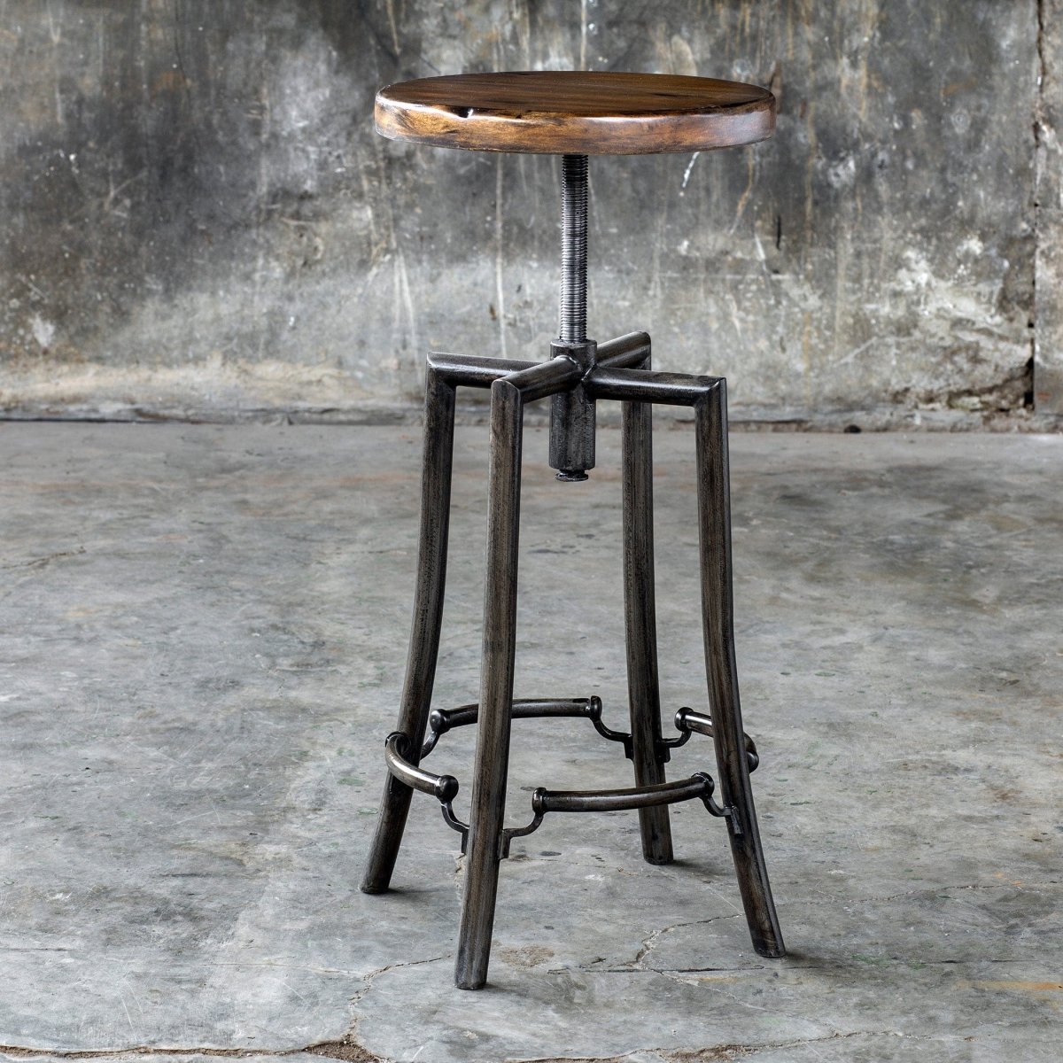 Westlyn Industrial Bar Stool - Uttermost - Bar Stools by Modest Hut