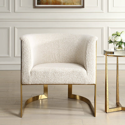 Bellina Plush Barrel Chair - Uttermost - Barrel Chairs by Modest Hut