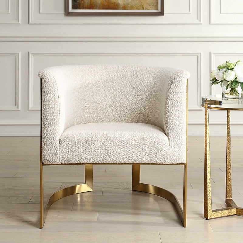 Bellina Plush Barrel Chair - Uttermost - Barrel Chairs by Modest Hut