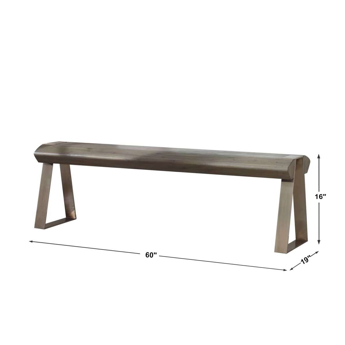 Acai Light Gray Bench - Uttermost - Benches by Modest Hut