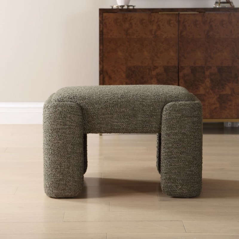 Angus Small Bench styled in a room setting