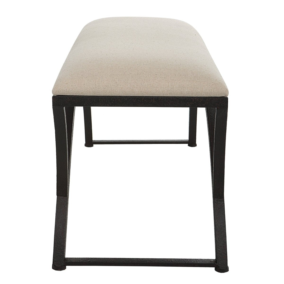 Arched Frame Rustic Black Iron Bench - Uttermost - Benches by Modest Hut
