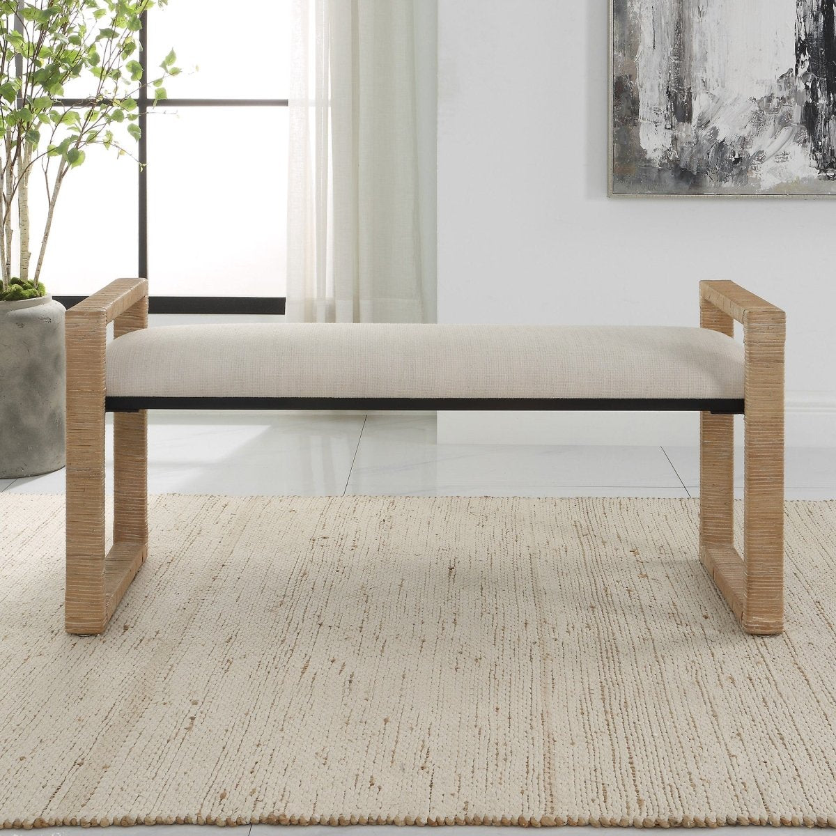 Areca Coastal Rattan Bench - Uttermost - Benches by Modest Hut