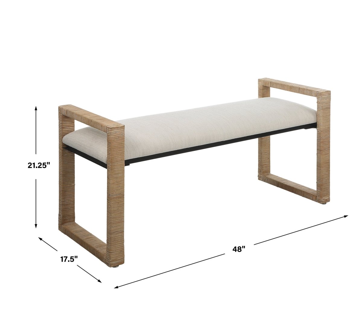 Areca Coastal Rattan Bench - Uttermost - Benches by Modest Hut